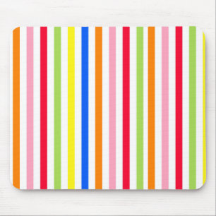 Tapis De Souris Motif de design de rayures vibrantes et colorées