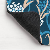 Tapis De Souris Motif de dessin de fleurs bleues (Coin)