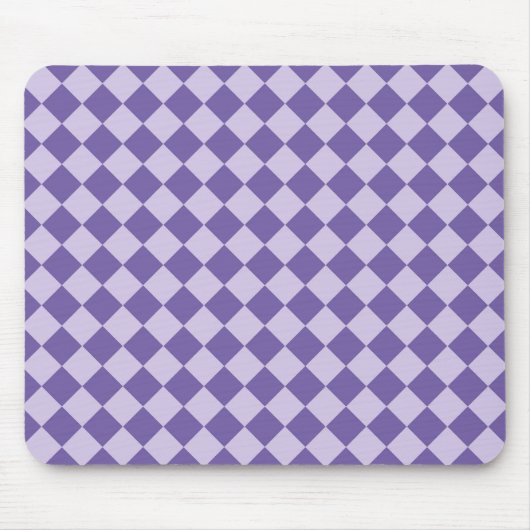 Tapis De Souris Motif de diamants de Checker Violet (Devant)