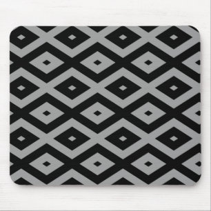 Tapis De Souris Motif de diamants gris et noir