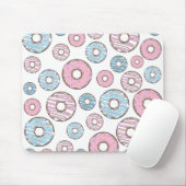 Tapis De Souris Motif De Donuts, Donuts Roses, Donuts Bleus (Avec souris)