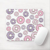 Tapis De Souris Motif De Donuts, Donuts Roses, Donuts Violets (Avec souris)