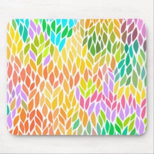 Tapis De Souris Motif de feuilles colorées mignonnes