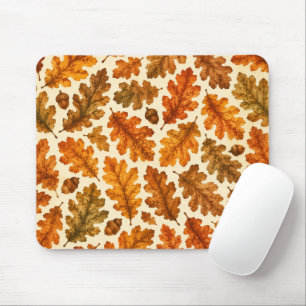 Tapis De Souris Motif de feuilles de chêne d'automne Esthétique