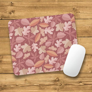 Tapis De Souris Motif de feuilles de Marsala