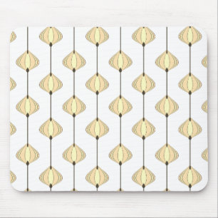 Tapis De Souris Motif de feuilles en sépia