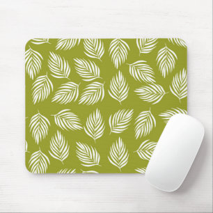 Tapis De Souris Motif de feuilles vert citron décoratives