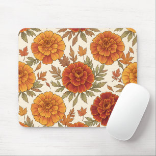 Tapis De Souris Motif de fleur de souci d'automne