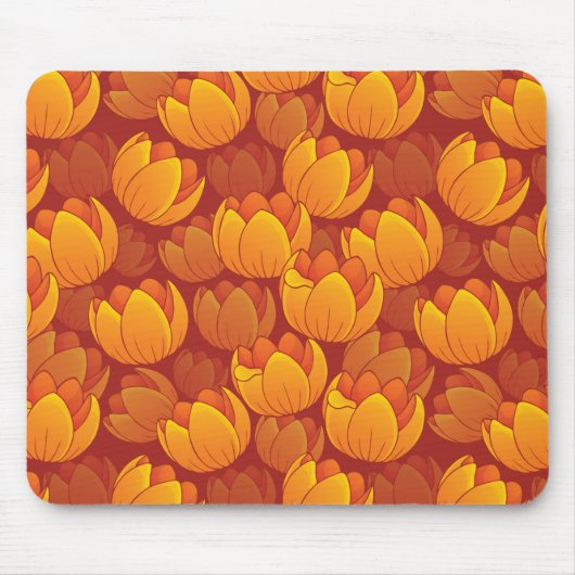 Tapis De Souris Motif de fleur d'or (Devant)