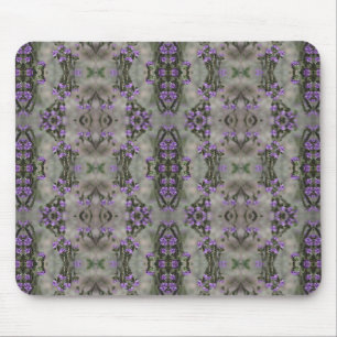 Tapis De Souris Motif de fleur sauvage Héliotrope au sel pourpre