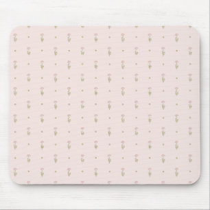 Tapis De Souris Motif de fleur sauvage minimal avec des points