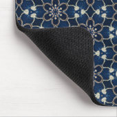 Tapis De Souris Motif de fleurs bleues de minuit (Coin)