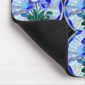Tapis De Souris motif de fleurs en vitrail mousepad (Coin)