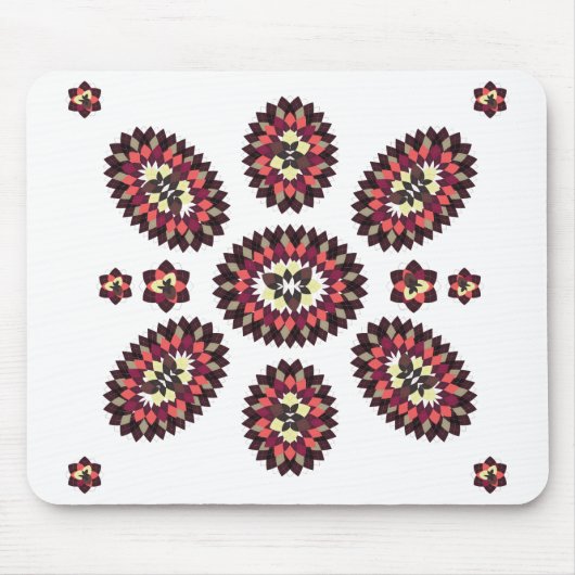 Tapis De Souris Motif de fleurs Mandala (Devant)