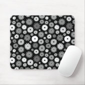 Tapis De Souris Motif de fleurs monochromes (Avec souris)