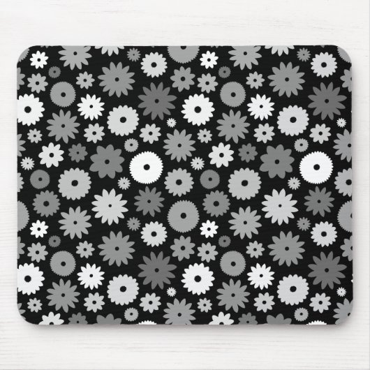 Tapis De Souris Motif de fleurs monochromes (Devant)