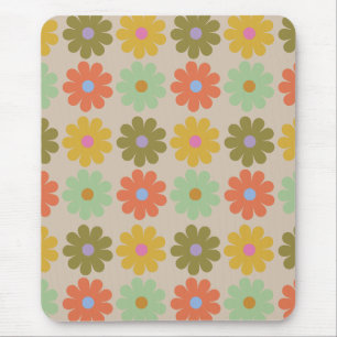 Tapis De Souris Motif de fleurs pastel vintage simple