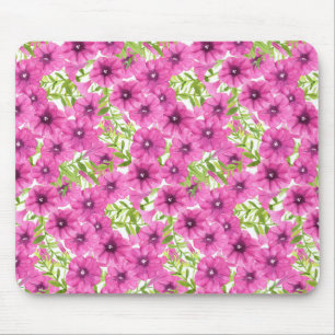Tapis De Souris Motif de fleurs pétunia rose