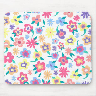 Tapis De Souris Motif de fleurs printanières colorées mignonnes
