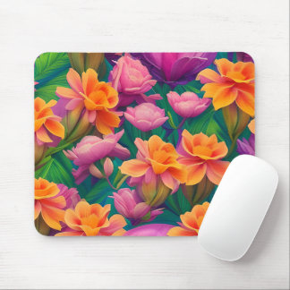 Tapis De Souris Motif de fleurs tropicales hawaïennes