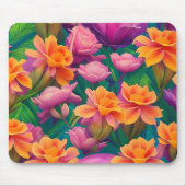 Tapis De Souris Motif de fleurs tropicales hawaïennes (Devant)