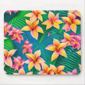 Tapis De Souris Motif de fleurs tropicales hawaïennes (Devant)