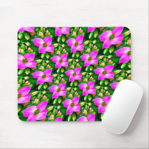 Tapis De Souris Motif de fleurs tropicales roses
