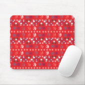 Tapis De Souris Motif de flocon de neige moderne Red Christmas (Avec souris)
