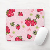 Tapis De Souris Motif de fraises (Avec souris)
