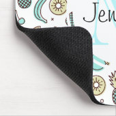 Tapis De Souris Motif de fruits mignons Monogramme à thème d'été (Coin)