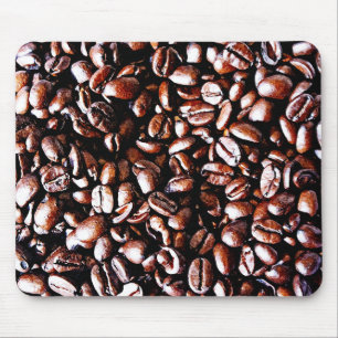 Tapis De Souris Motif de grains de café - rôti foncé