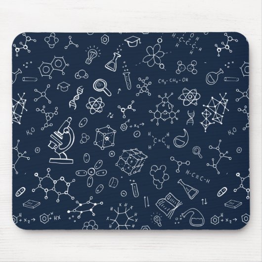 Tapis De Souris Motif de griffonnage de la Science/chimie (Devant)