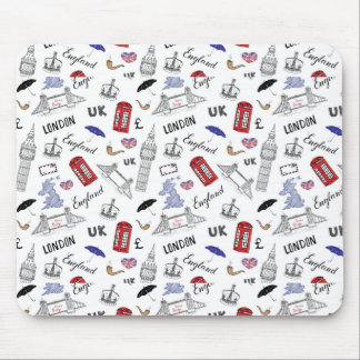 Tapis De Souris Motif de griffonnages de ville de Londres