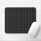 Tapis De Souris Motif de grille noir et blanc Mousepad (Avec souris)