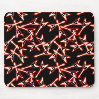 Motif de guitare électrique en métal lourd rouge e