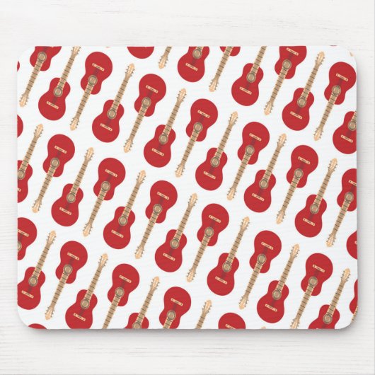 Tapis De Souris Motif de guitare rouge (Devant)