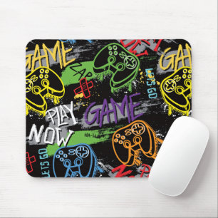 Tapis De Souris Motif de jeu en graffiti néon