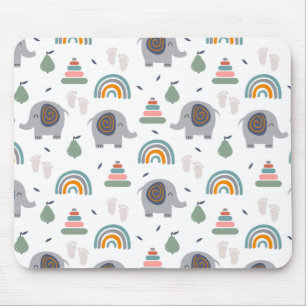 Tapis De Souris Motif de jouets pour bébé mou