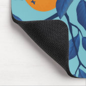 Tapis De Souris Motif de la branche orange bleue (Coin)