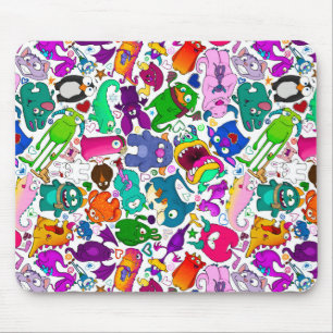 Tapis De Souris Motif de la ménagerie Monster