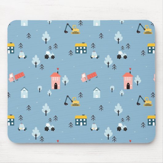 Tapis De Souris Motif de la scène du Doodle Town (Devant)