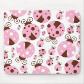 Tapis De Souris Motif De Ladybugs, Mignons Ladybugs, Pink Ladybugs (Devant)