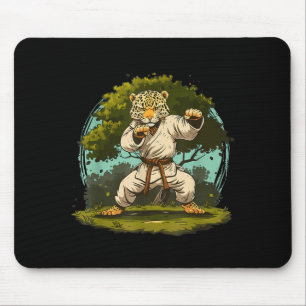 Tapis De Souris Motif de léopard de karaté Taekwondo Jiu-Jitsu MMA