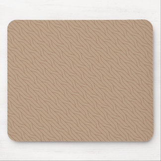 Tapis De Souris Motif de ligne Brown Wavy Mousse en mosaïque beige