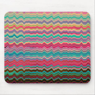 Tapis De Souris Motif de lignes déformées rétro