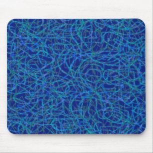 Tapis De Souris Motif de lignes griffées bleues