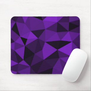 Tapis De Souris Motif de maille géométrique noir violet