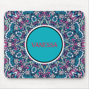 Tapis De Souris Motif de Mandala coloré Boho Hippie géométrique