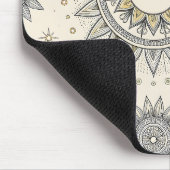 Tapis De Souris Motif de mandala gris or (Coin)