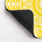 Tapis De Souris Motif de mandala jaune doré (Coin)